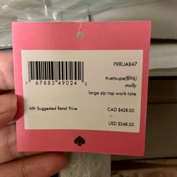 BRAND NEW KATE SPADE LARGE ZIP-TOP WORK TOTE - Picture 4 of 8